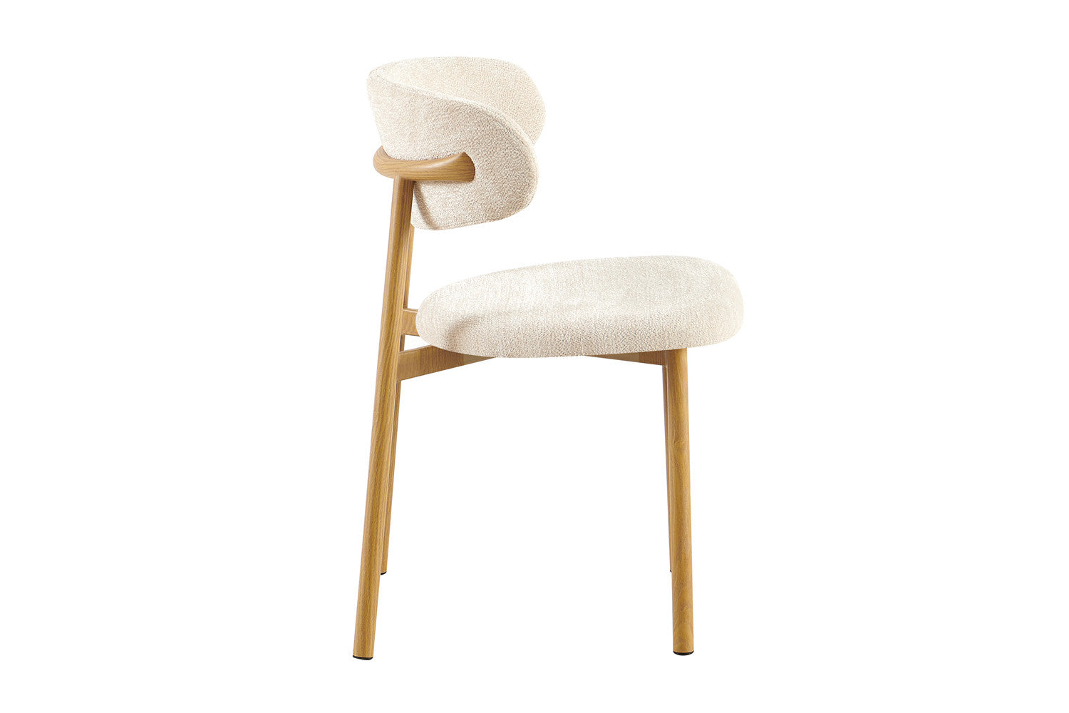 Stoel 'Coco' Naturel - Stof Fabb Raven 24 Beige