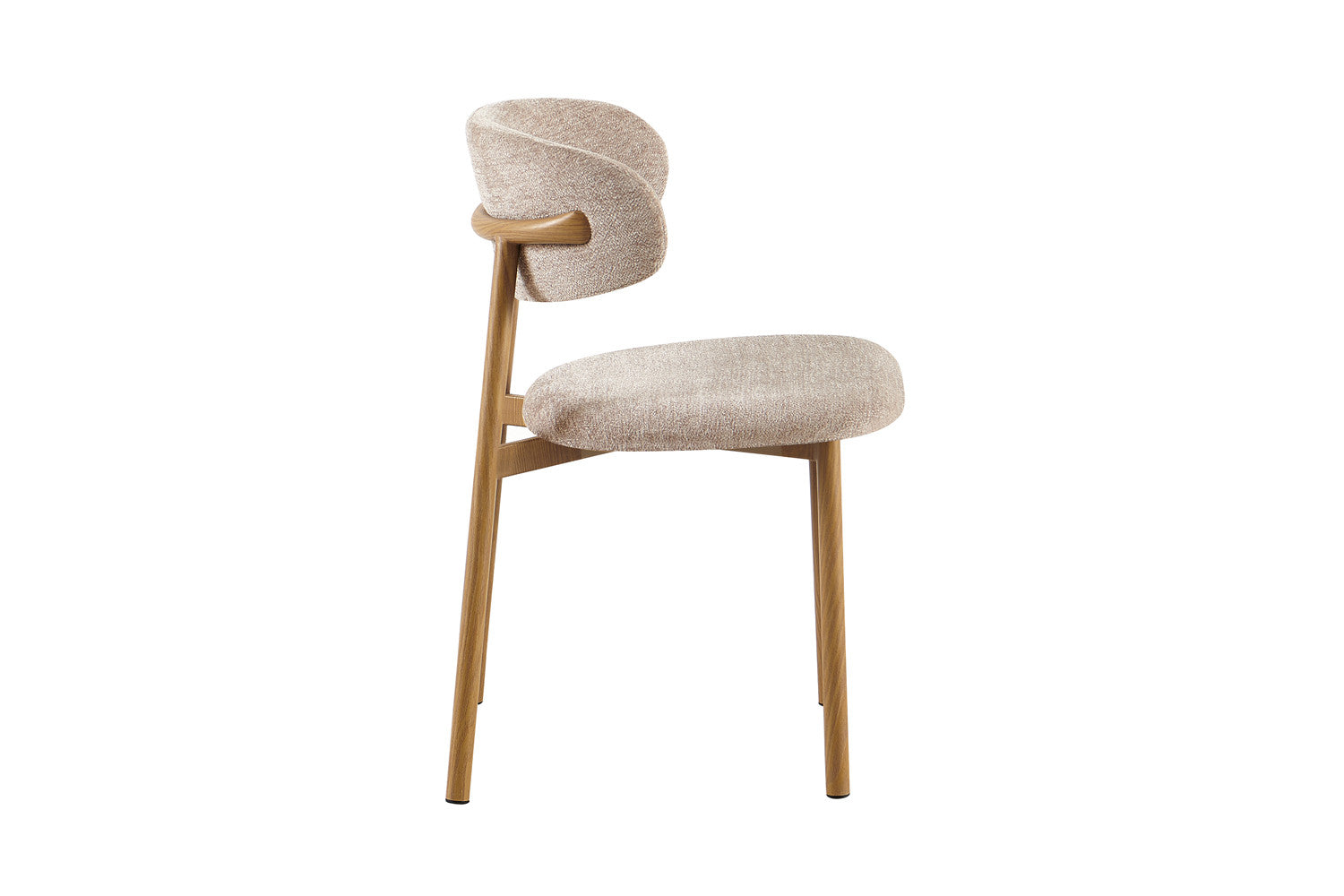 Stoel 'Coco' Naturel - Stof Fabb Raven 30 Zand