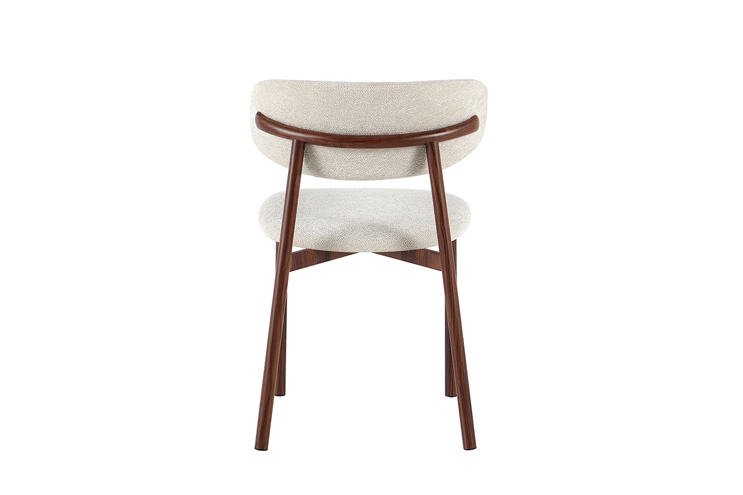 Stoel 'Coco' Walnoot - Stof Fabb Raven 24 Beige