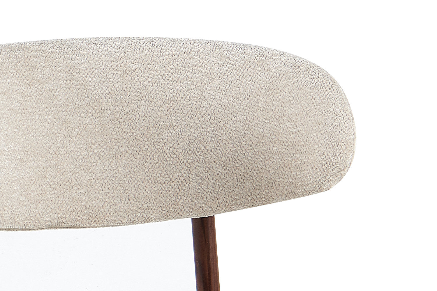 Stoel 'Coco' Walnoot - Stof Fabb Raven 24 Beige