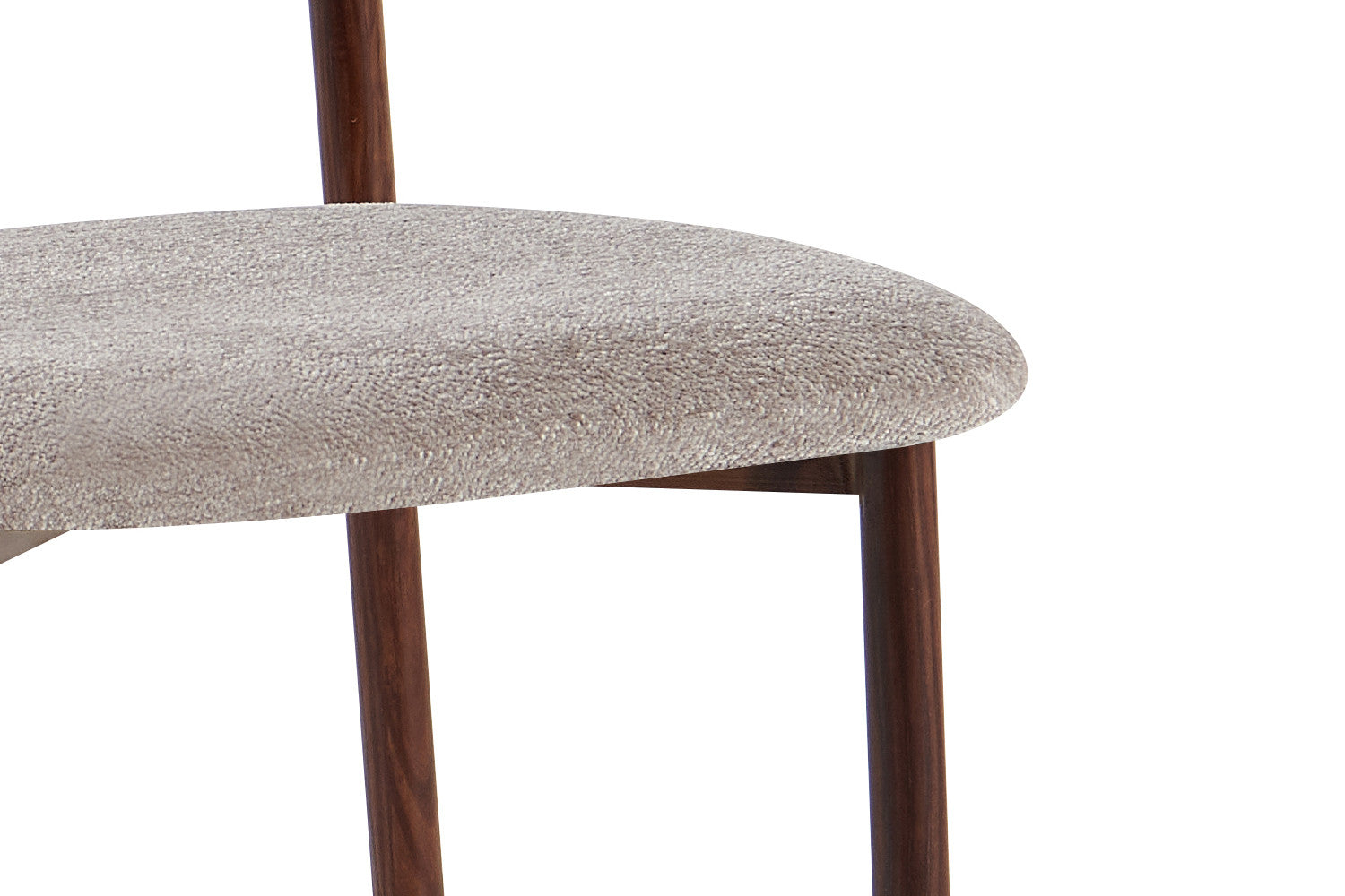 Stoel 'Coco' Walnoot - Stof Fabb Raven 30 Zand