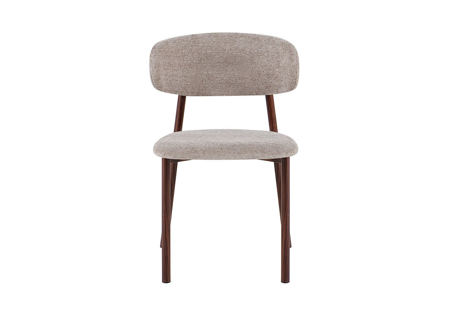 Stoel 'Coco' Walnoot - Stof Fabb Raven 30 Zand