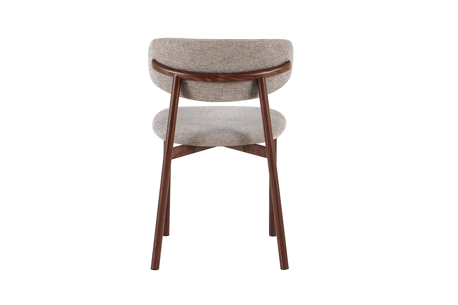 Stoel 'Coco' Walnoot - Stof Fabb Raven 30 Zand