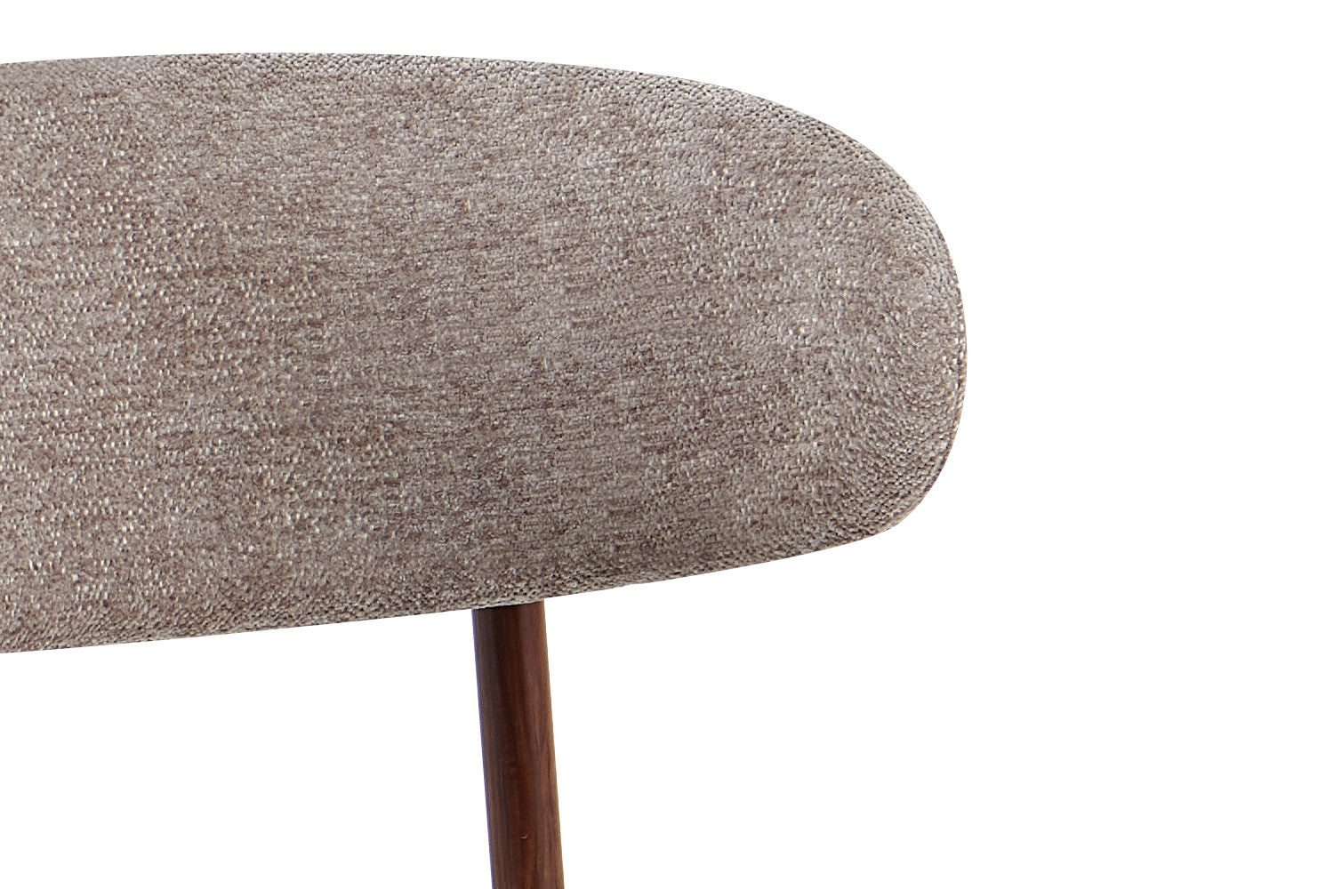 Stoel 'Coco' Walnoot - Stof Fabb Raven 30 Zand