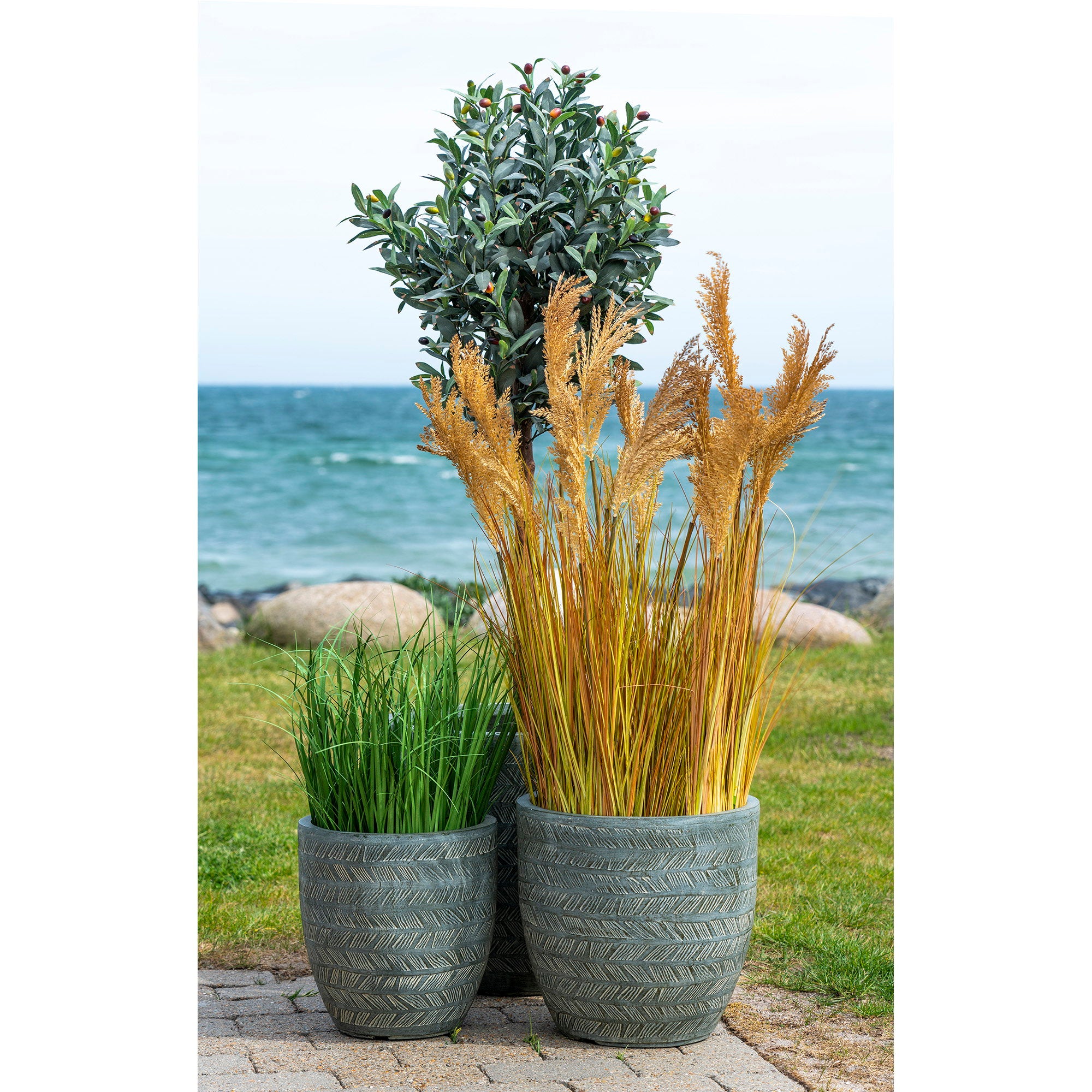 Sorghum kunstgras in Natural - 110 cm
