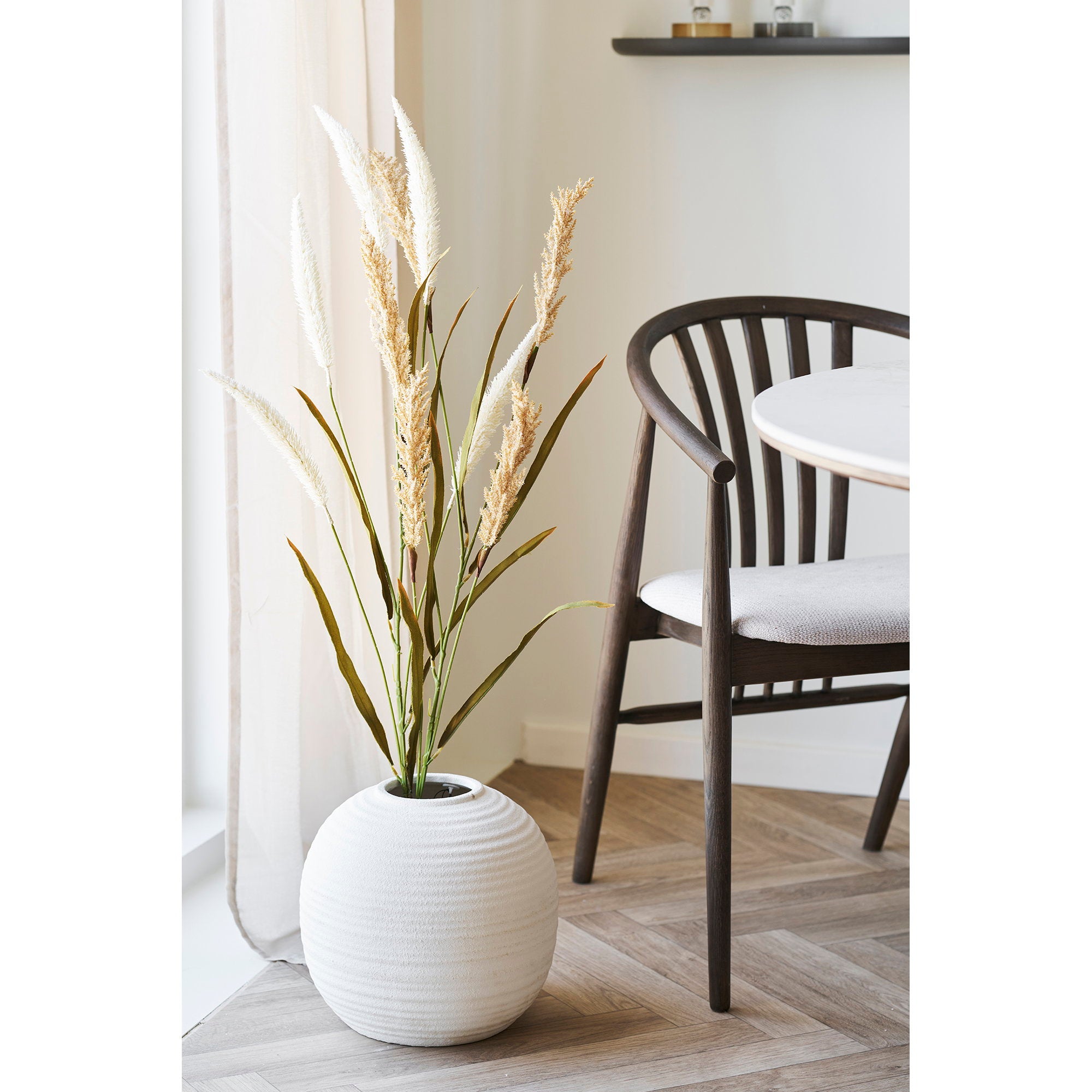 Decoratieve gras in beige - 130 cm