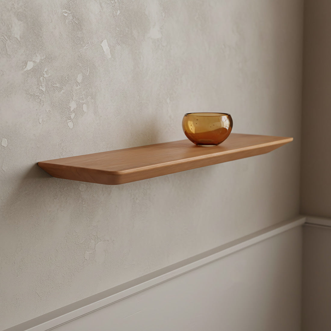 Craftsman teakhouten wandplank - 60 cm