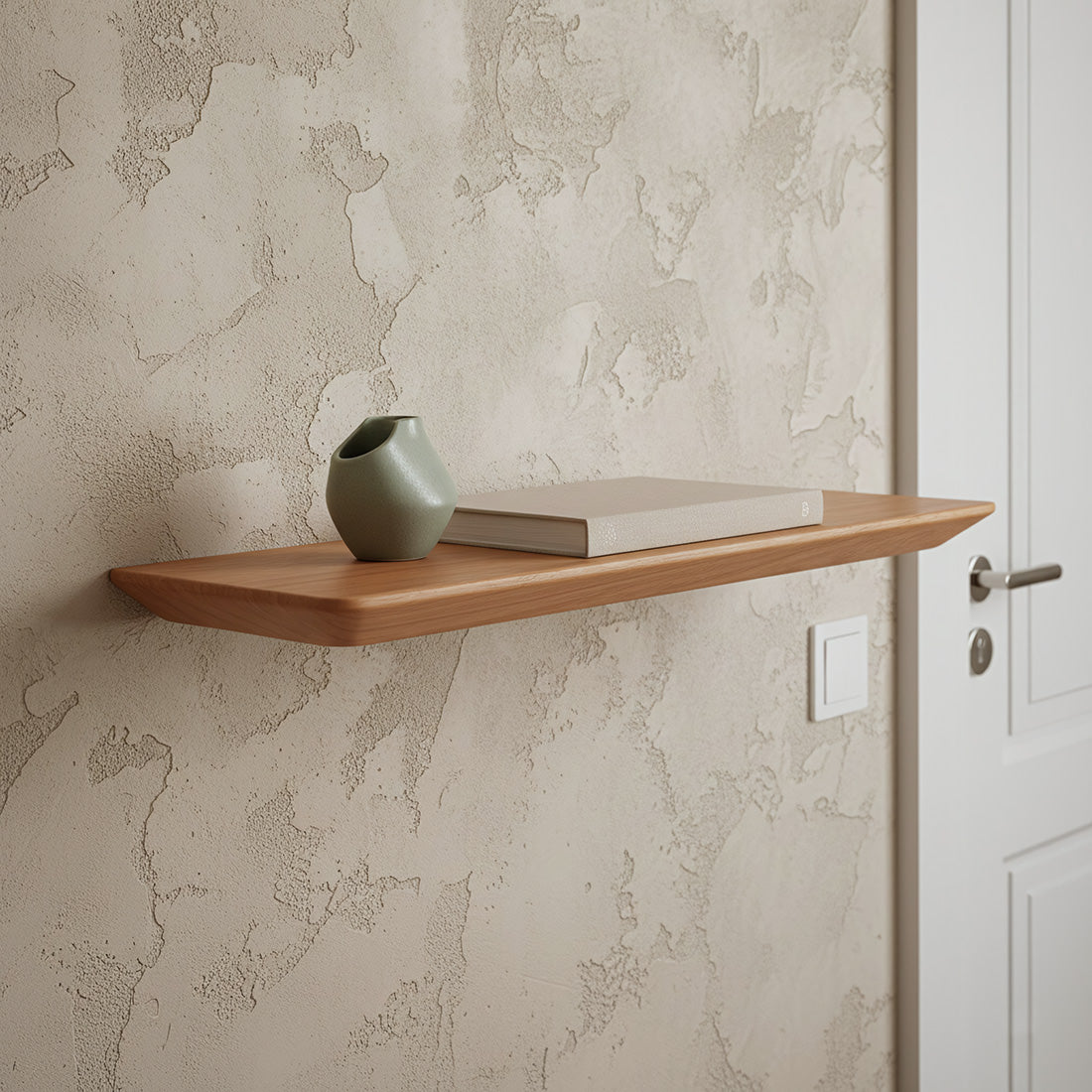 Craftsman teakhouten wandplank - 60 cm