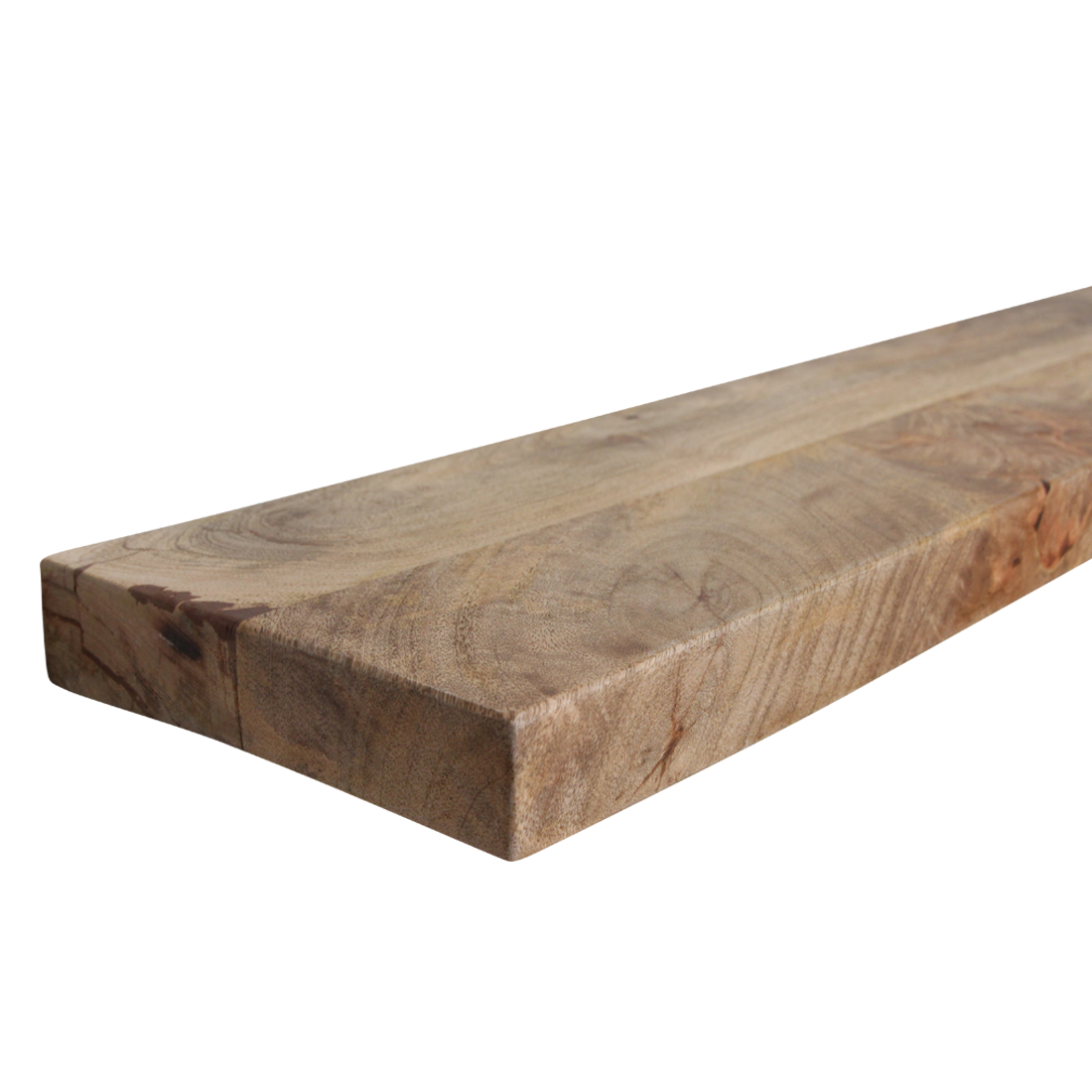 Mangohouten zwevende wandplank - 80x18x3,8 cm