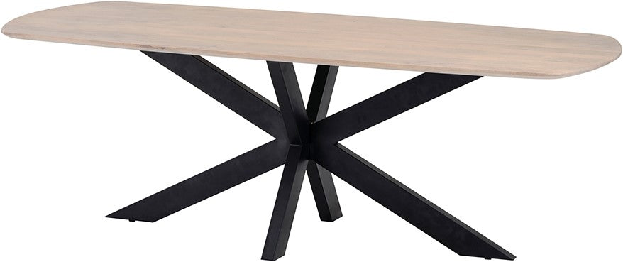 Eetkamertafel deens ovaal 160, Mango Ashblond