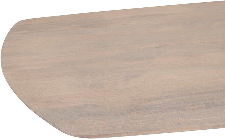 Eetkamertafel deens ovaal 180, Mango Ashblond