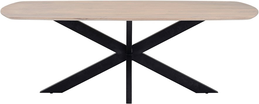 Eetkamertafel deens ovaal 210, Mango Ashblond