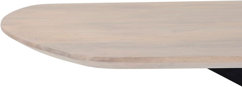 Eetkamertafel deens ovaal 230, Mango Ashblond