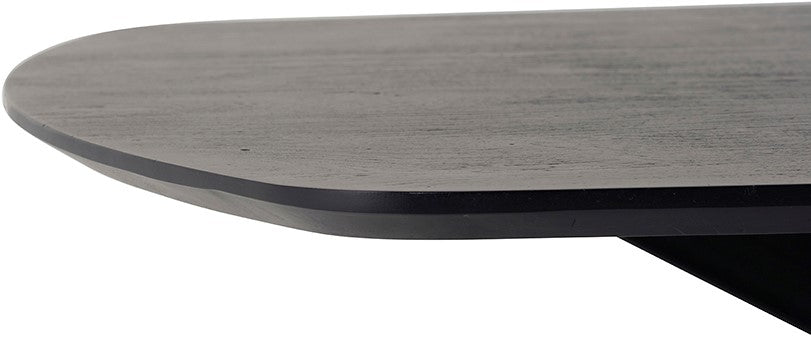 Eetkamertafel deens ovaal 160, Acacia Black