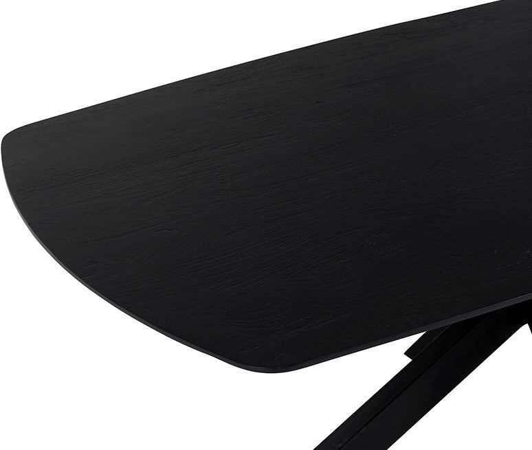 Eetkamertafel deens ovaal 180, Acacia Black