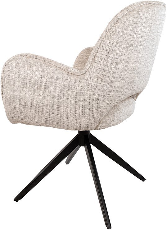 Alicia eetkamerstoel - draaipoot - Taupe