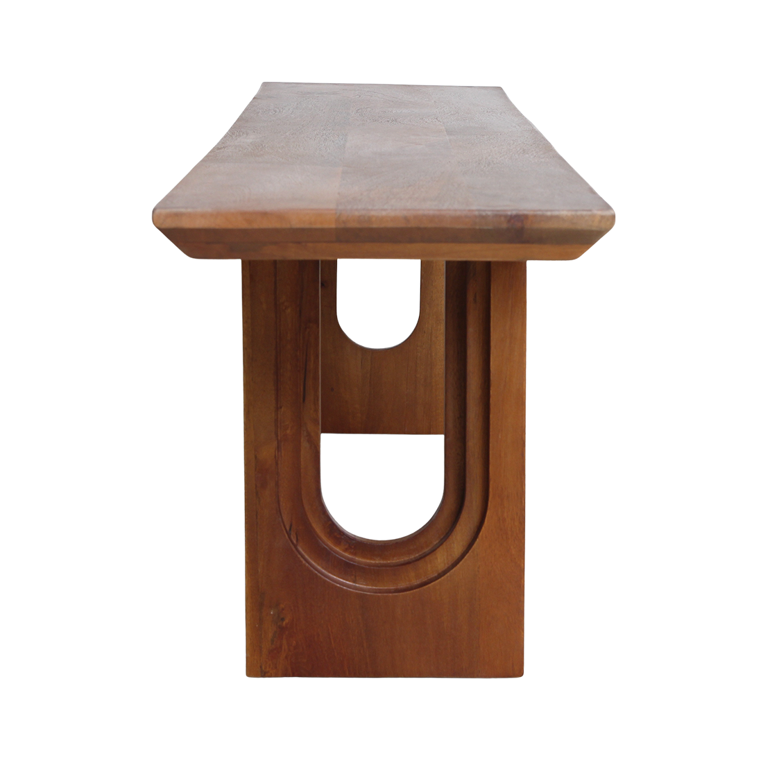 Bullnose Chamfered mangohouten eetkamerbank - 180 cm