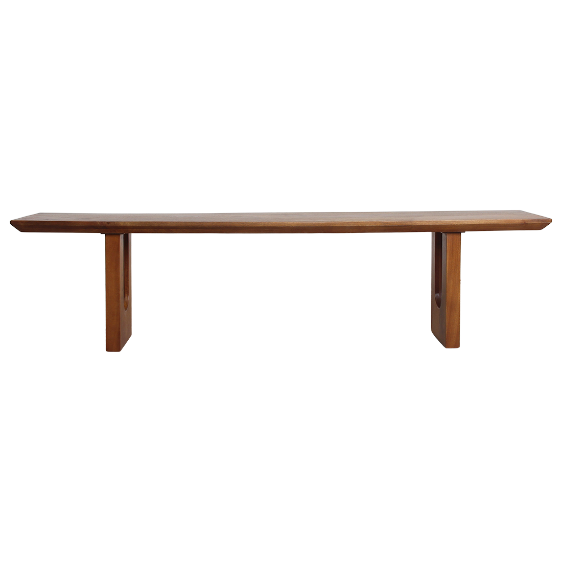 Bullnose Chamfered mangohouten eetkamerbank - 180 cm