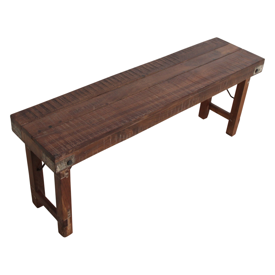 Inklapbare eetkamerbank - FSC-gerecycled hout -120 cm