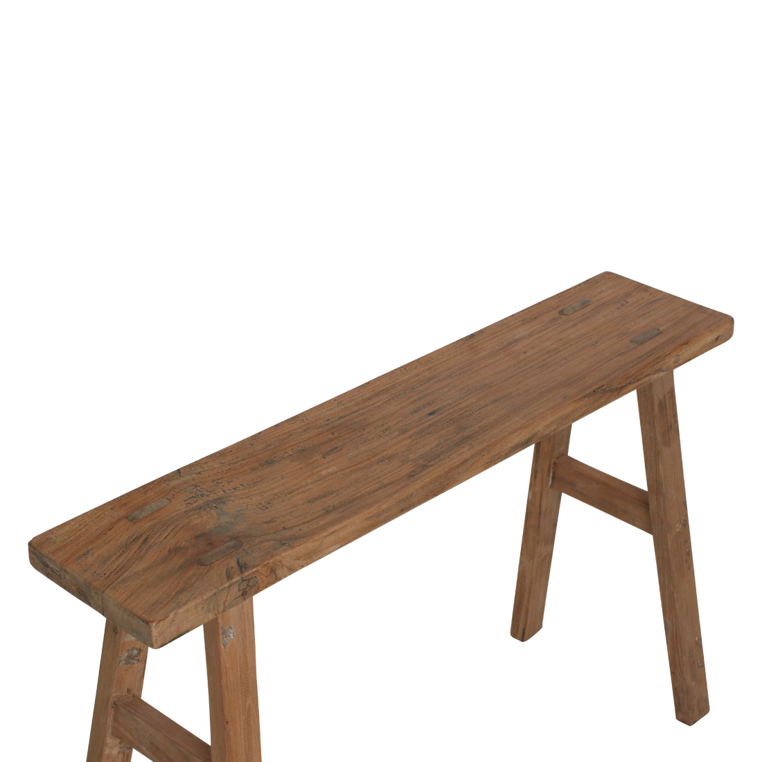 Java carpenter bijzettafel/bankje - Gerecycled hout - 80x17x50 cm