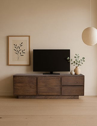 TV dressoir 190 cm in Mango Dark Malt