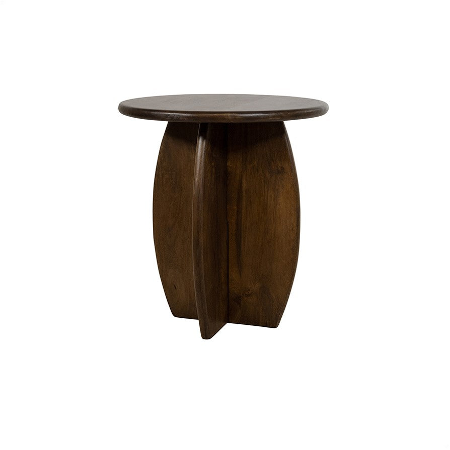 Bijzettafel Ø50, Mango Brown Walnut