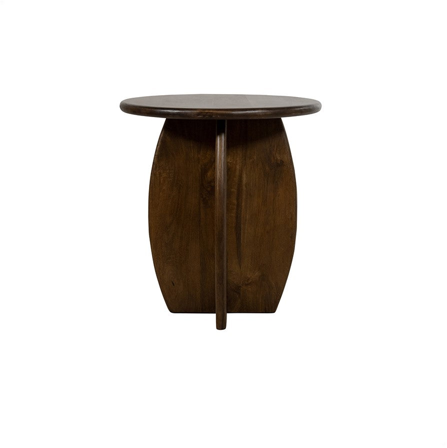 Bijzettafel Ø50, Mango Brown Walnut