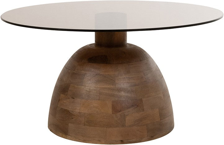 Christian salontafel Ø78 met smoked glas