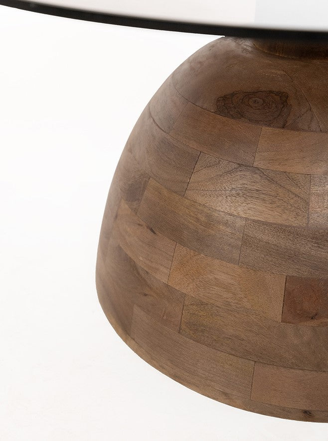 Christian salontafel Ø78 met smoked glas