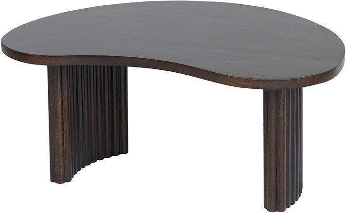 Firenze salontafel 85, boon vorm, Mango Brown Walnut