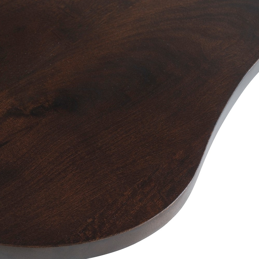 Firenze salontafel, boon vorm, Mango Brown Walnut