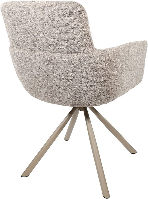Harry armstoel - taupe draaipoot 360