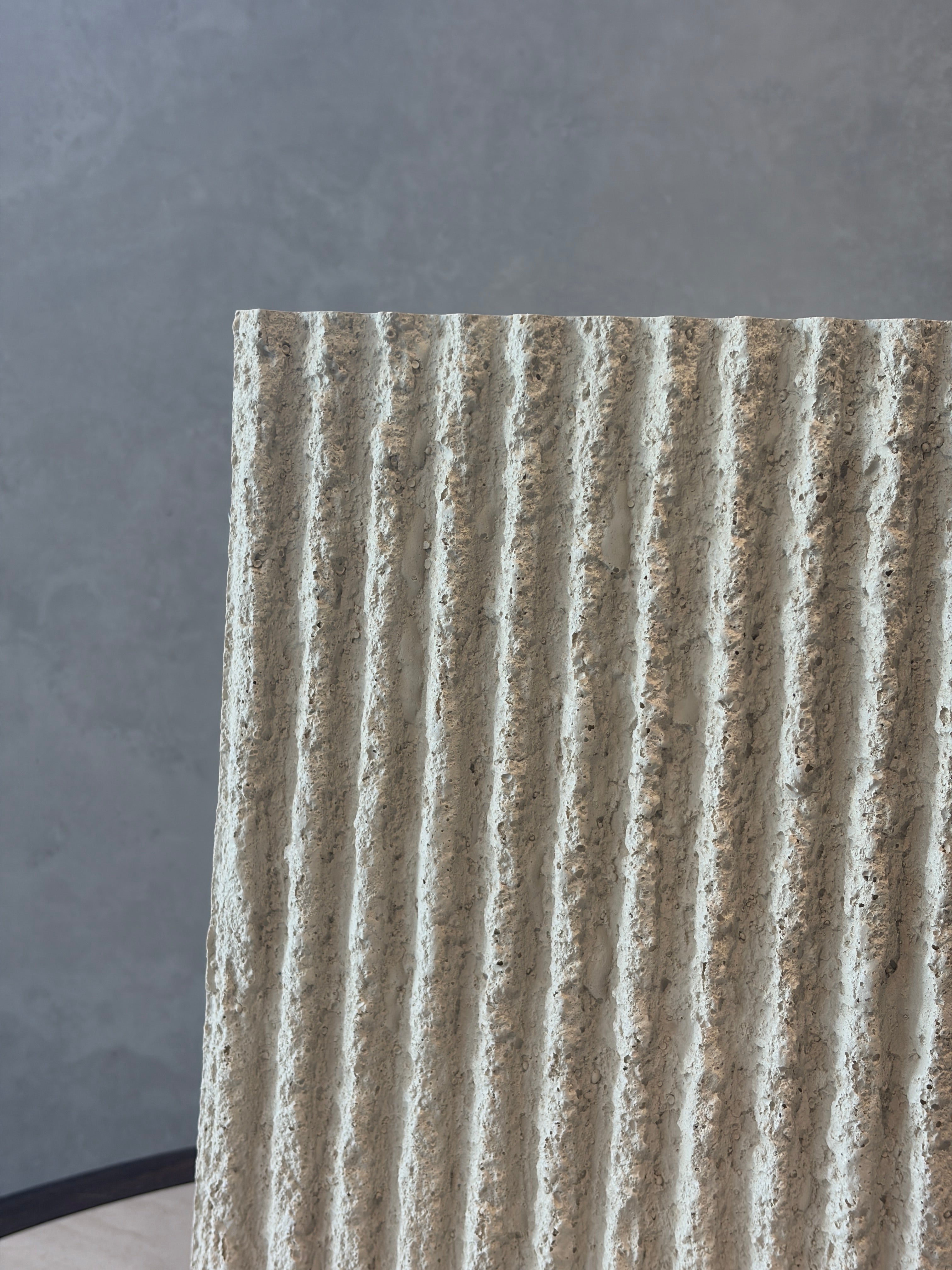 Natuurlijk paneel - Round Line Stone beige 280 x 60 cm