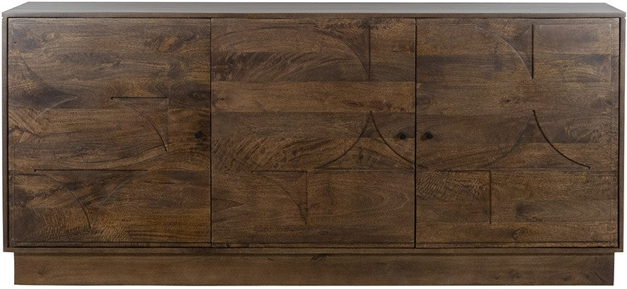 Dressoir 180 met 3 deuren, Mango Brown Walnut