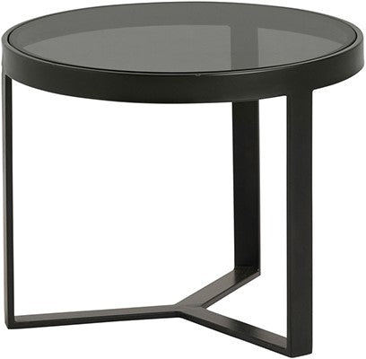 Lazio bijzettafel van glas Ø50