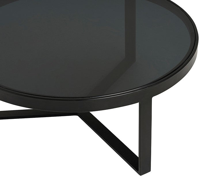 Lazio bijzettafel van glas Ø50