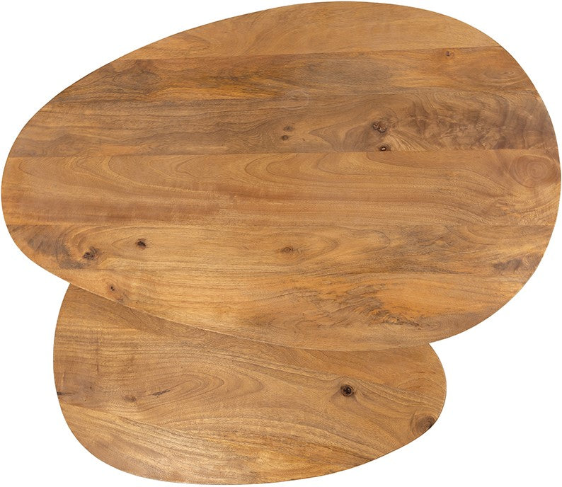 Kassel salontafel organisch, set van 2, Smooth Natural (17mm)