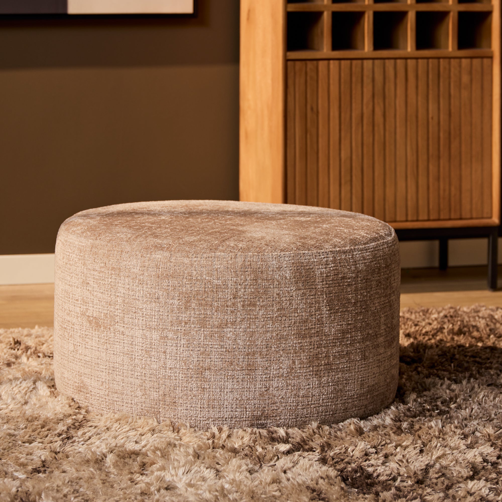 My Sofa Hocker | Rond | 60 cm | Cremona 14 | Taupe