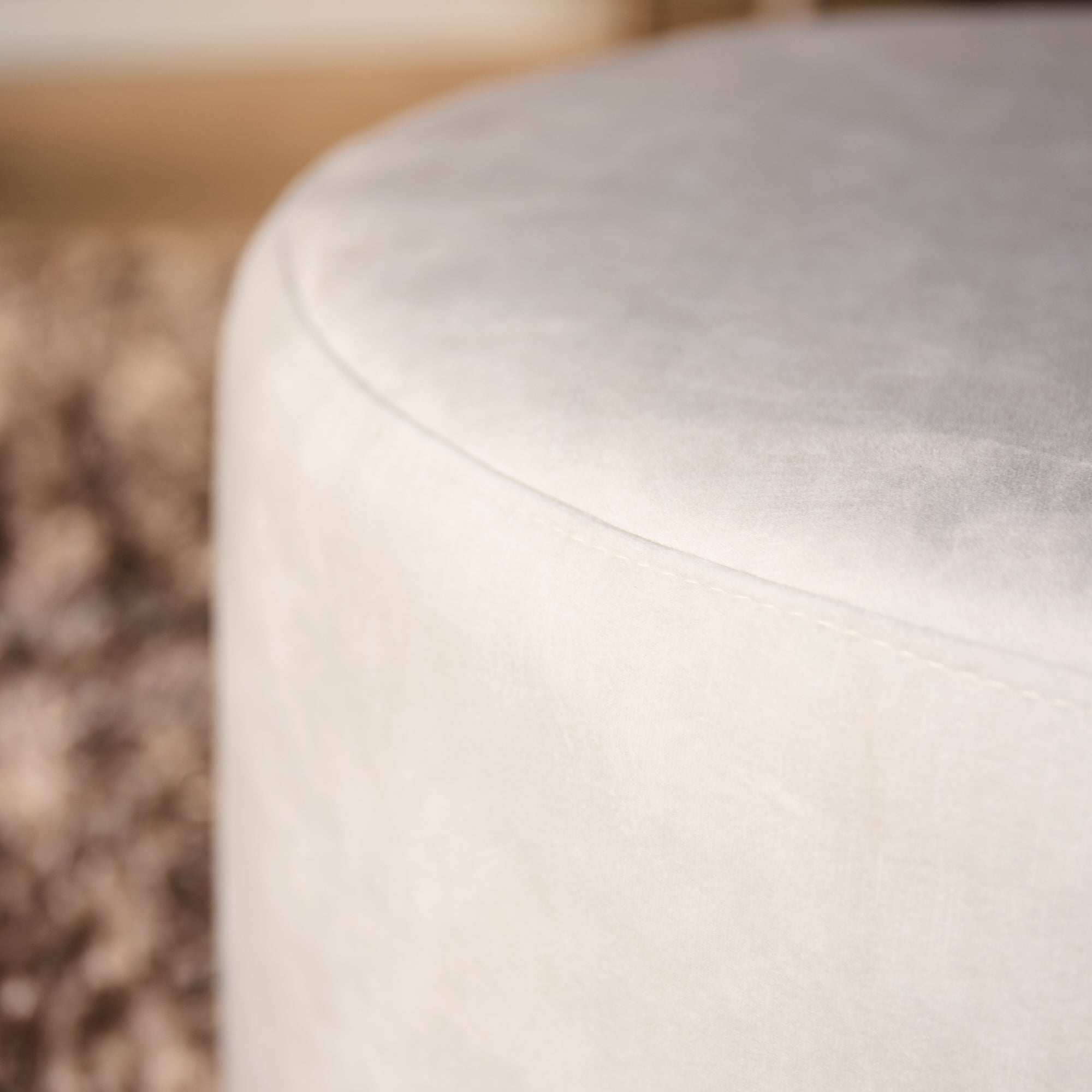 My Sofa Hocker | Rond | 80 cm | Adore 102 |  Crème
