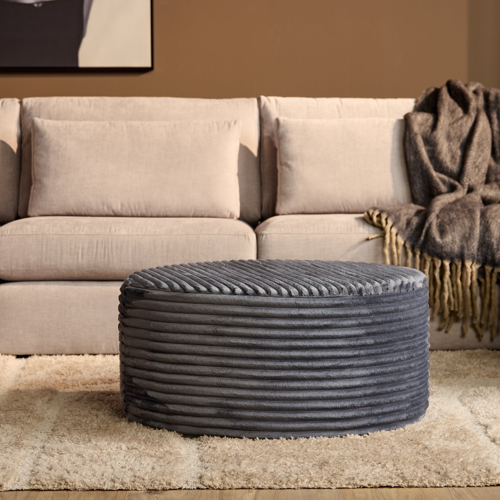 My Sofa Hocker | Rond | 80 cm | Tilia 85 | Antraciet