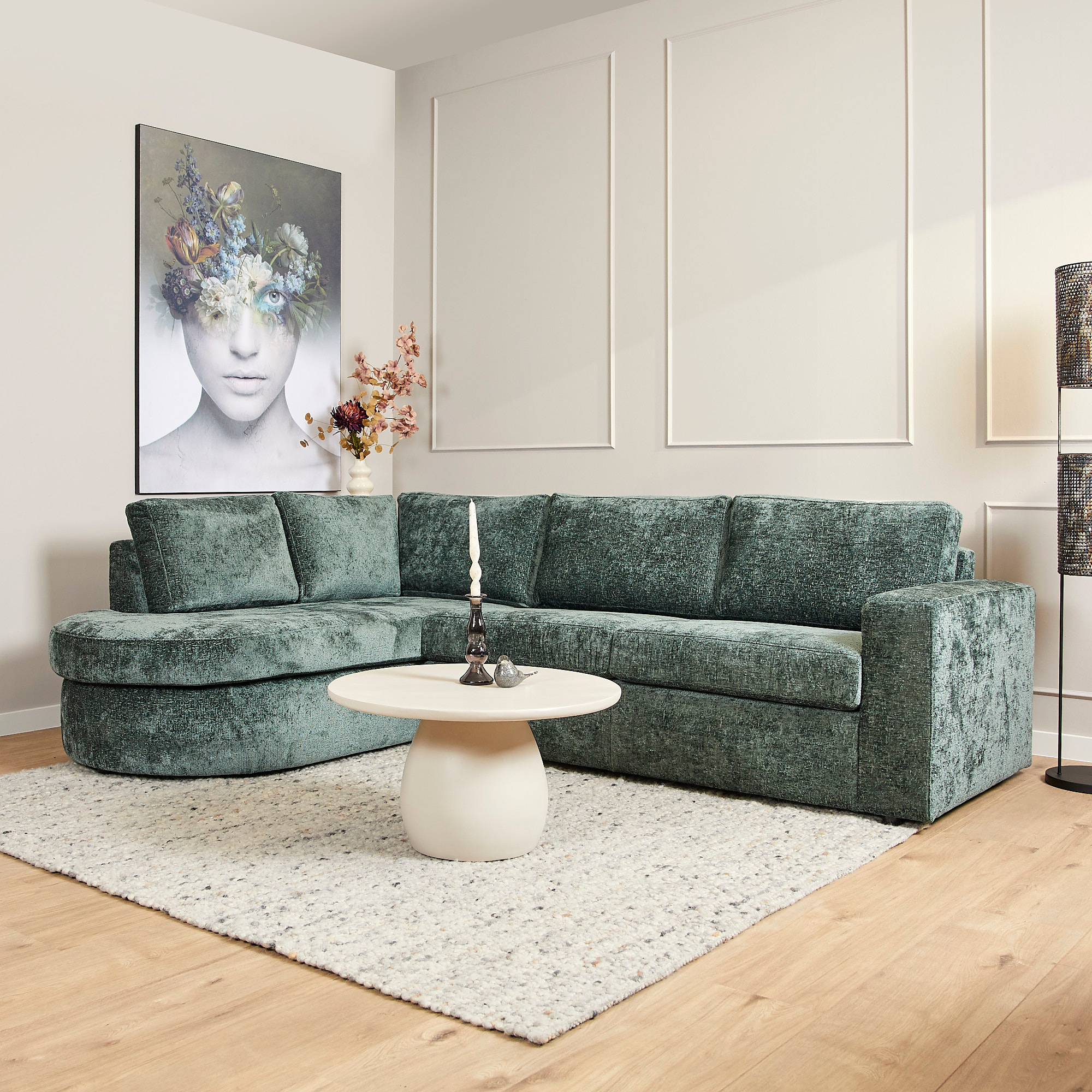 Alma | Divan Links + 2,5 zits | Green
