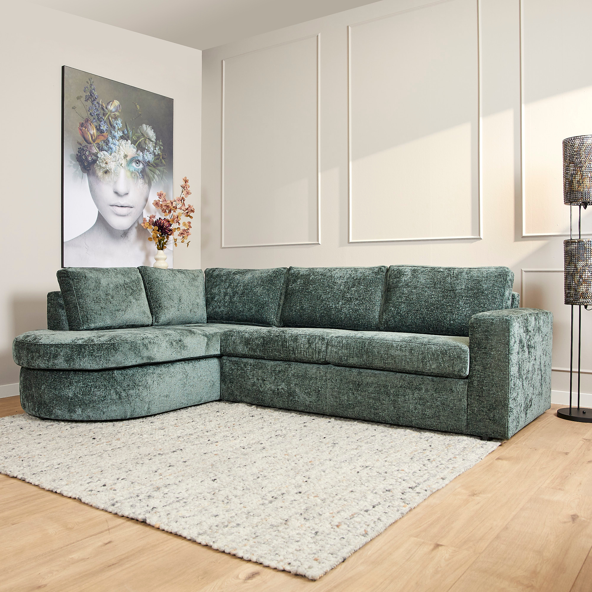 Alma | Divan Links + 2,5 zits | Green