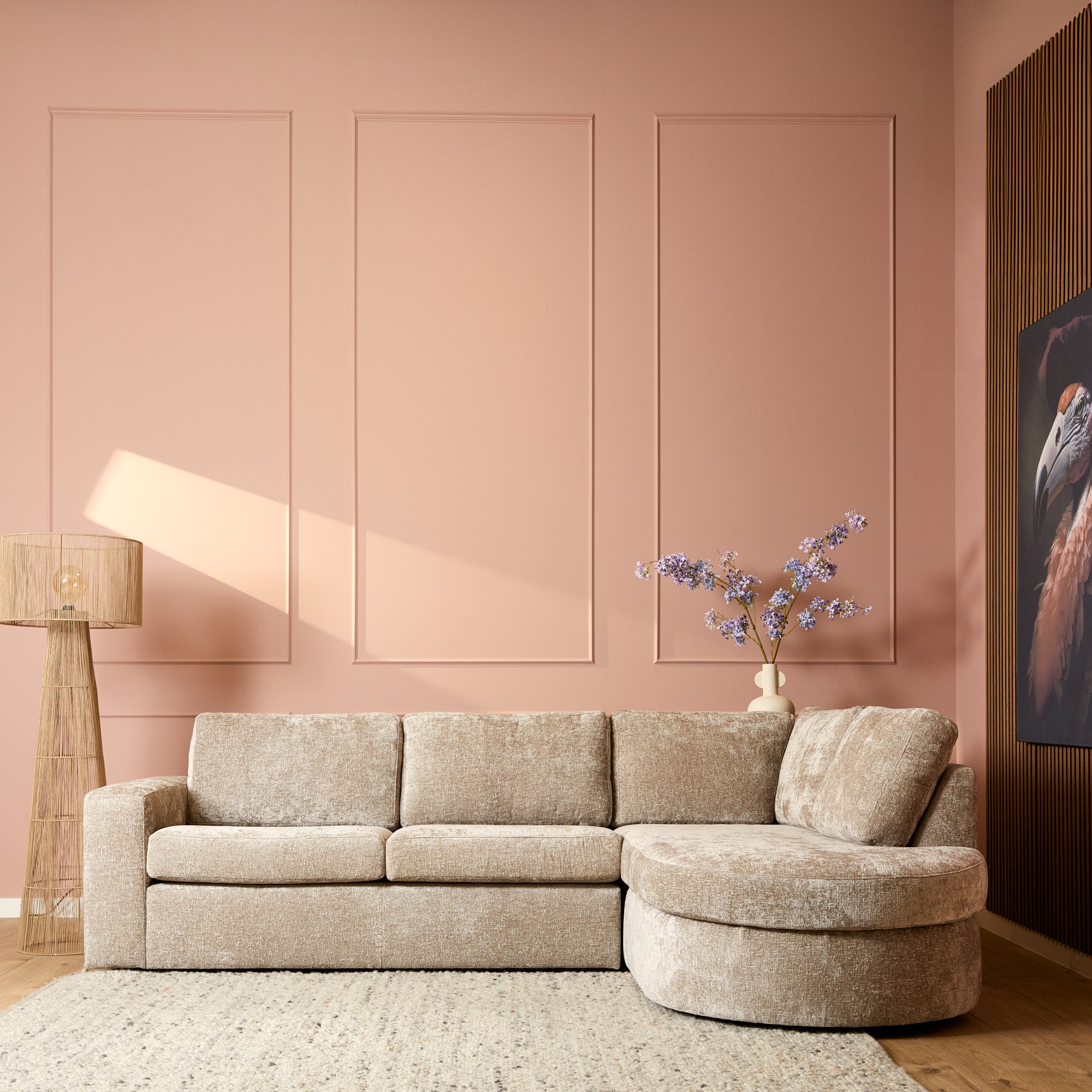 Alma | 2,5 zits + Divan Rechts | Beige