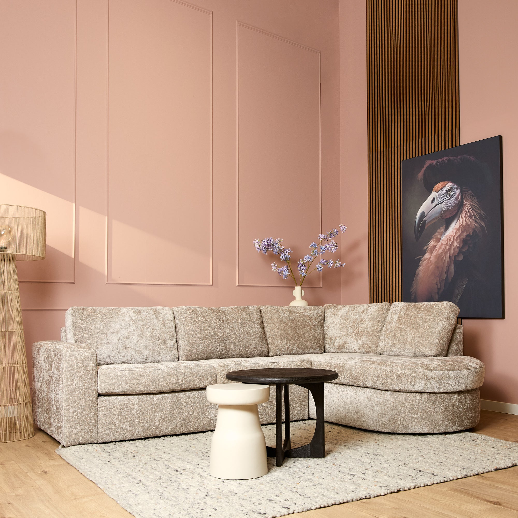 Alma | 2,5 zits + Divan Rechts | Beige