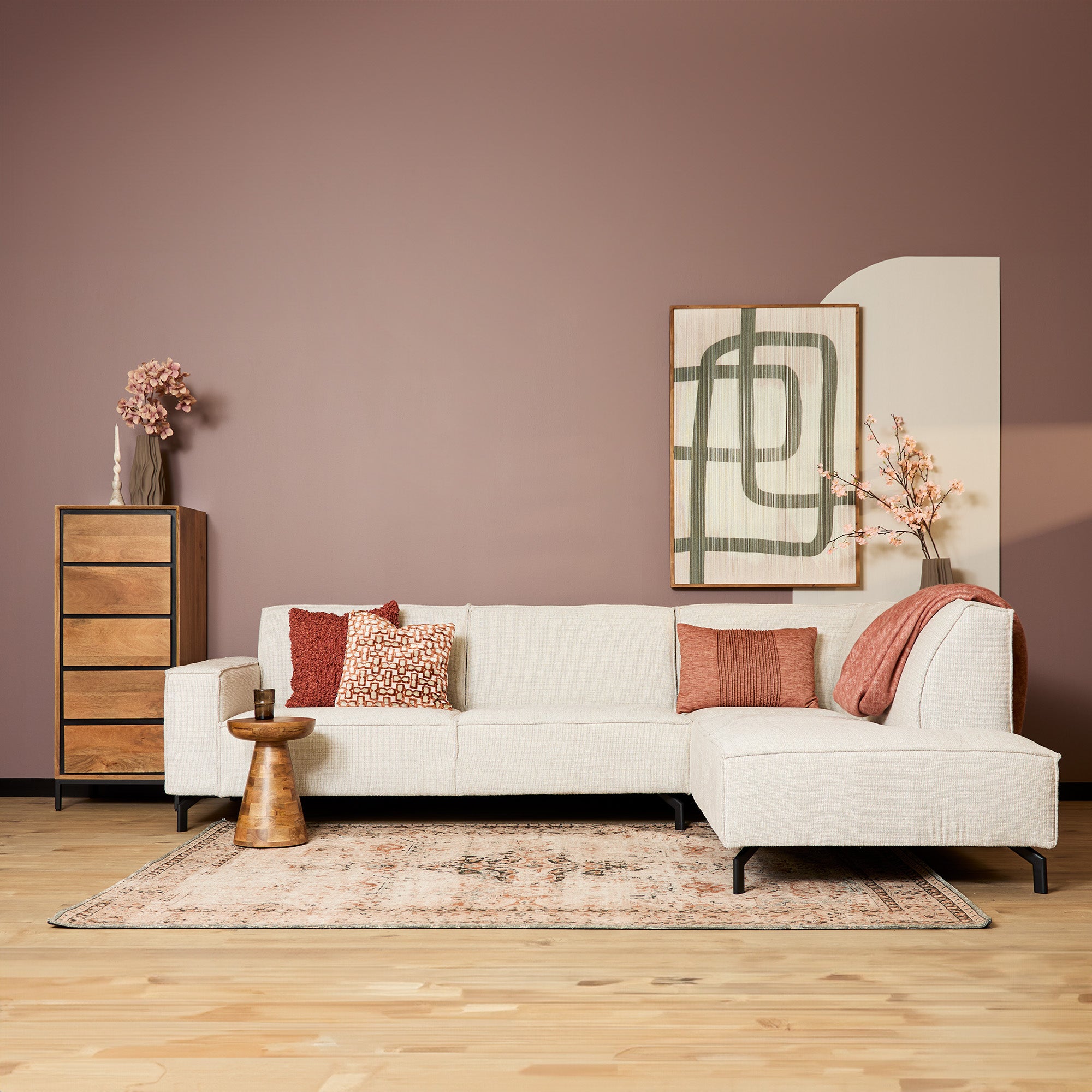 Floris | 2,5 zits + Divan Rechts | Beige