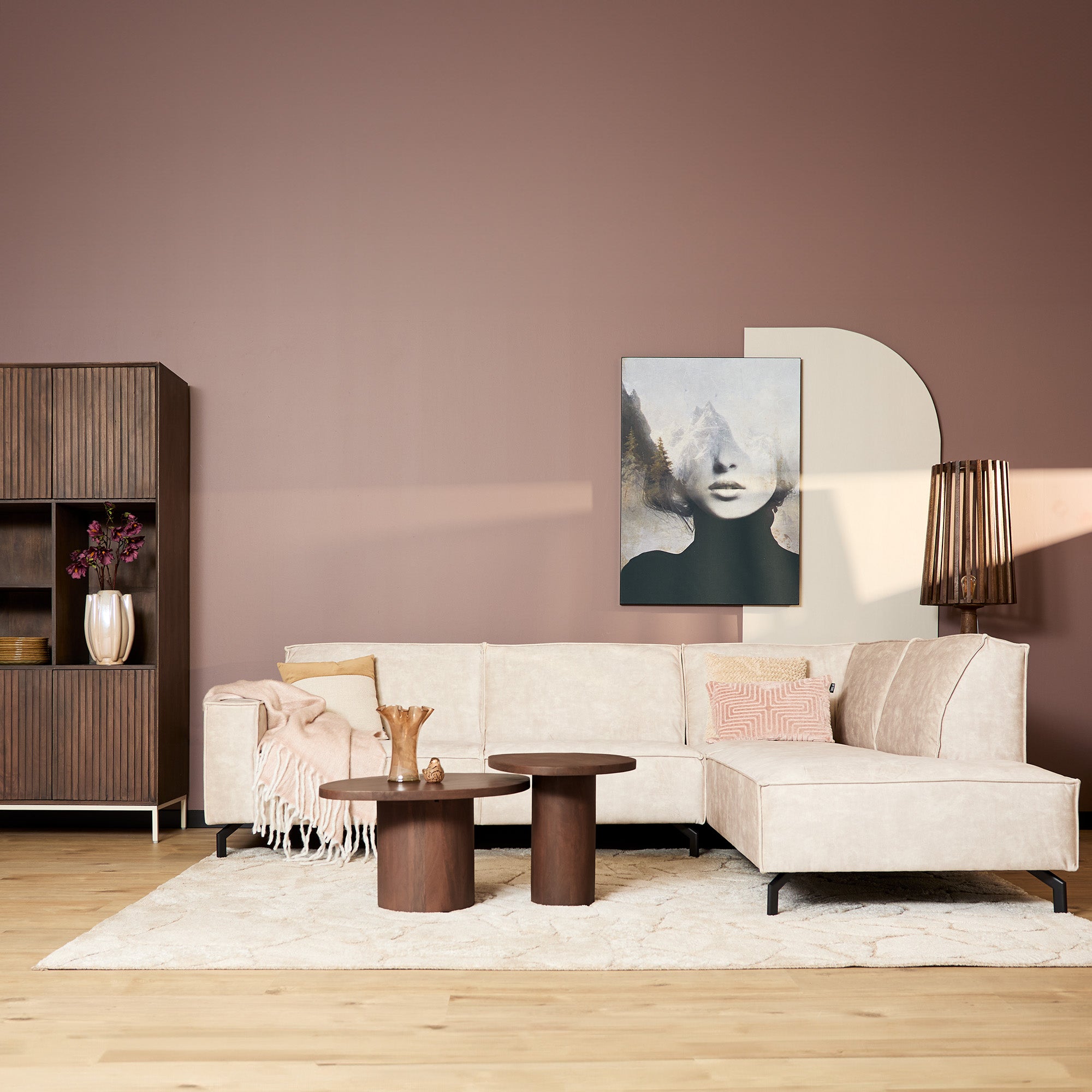 Floris| 2,5 zits + Divan Rechts | Velvet Beige