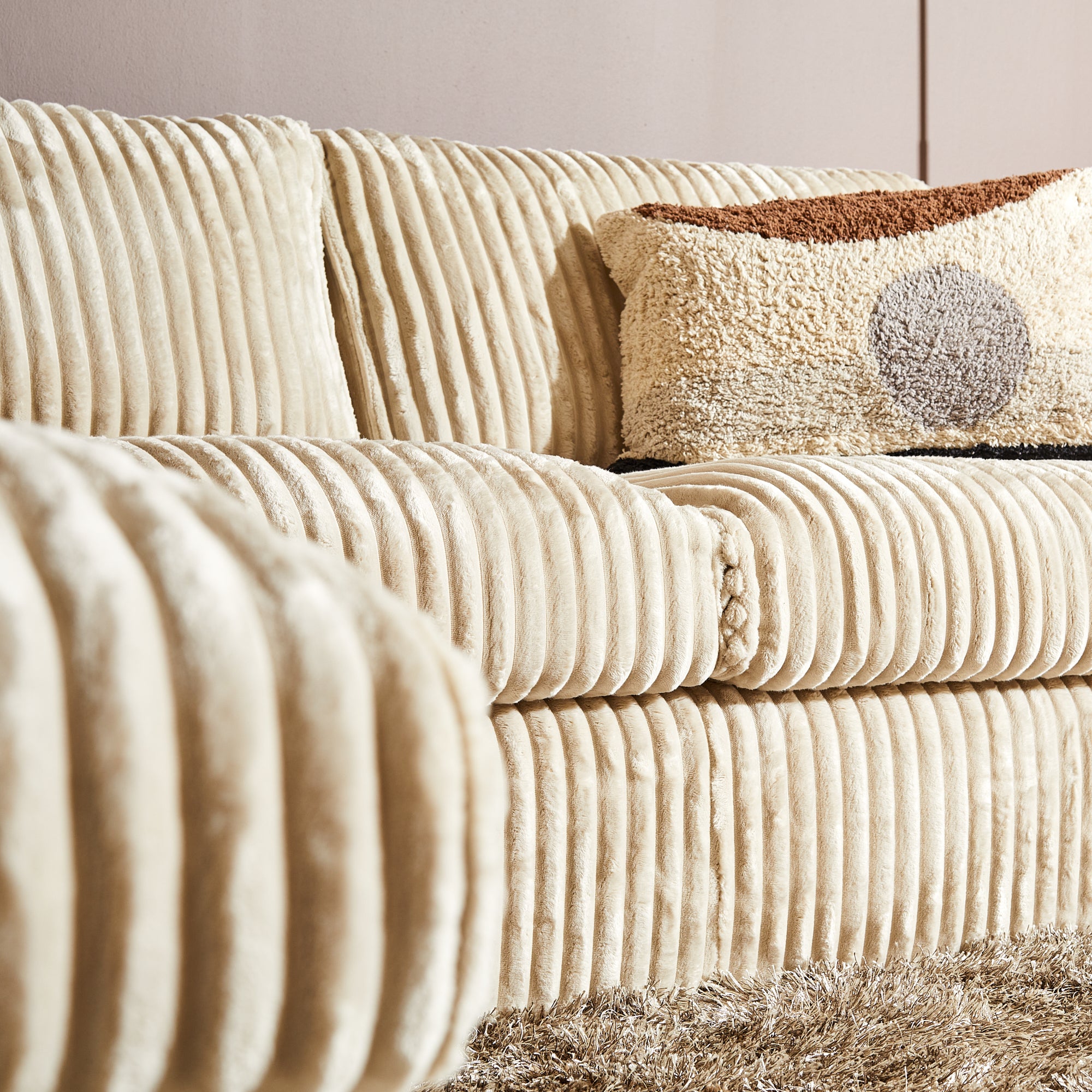 Teddy | Divan Links + 2,5 zits | Beige