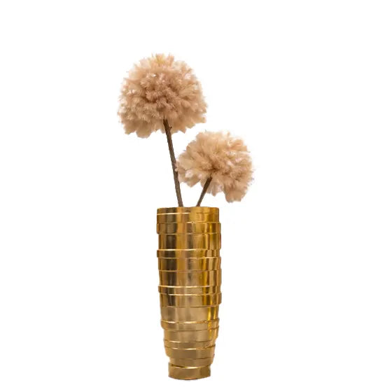 Dubbele bruine pampa in gouden design pot