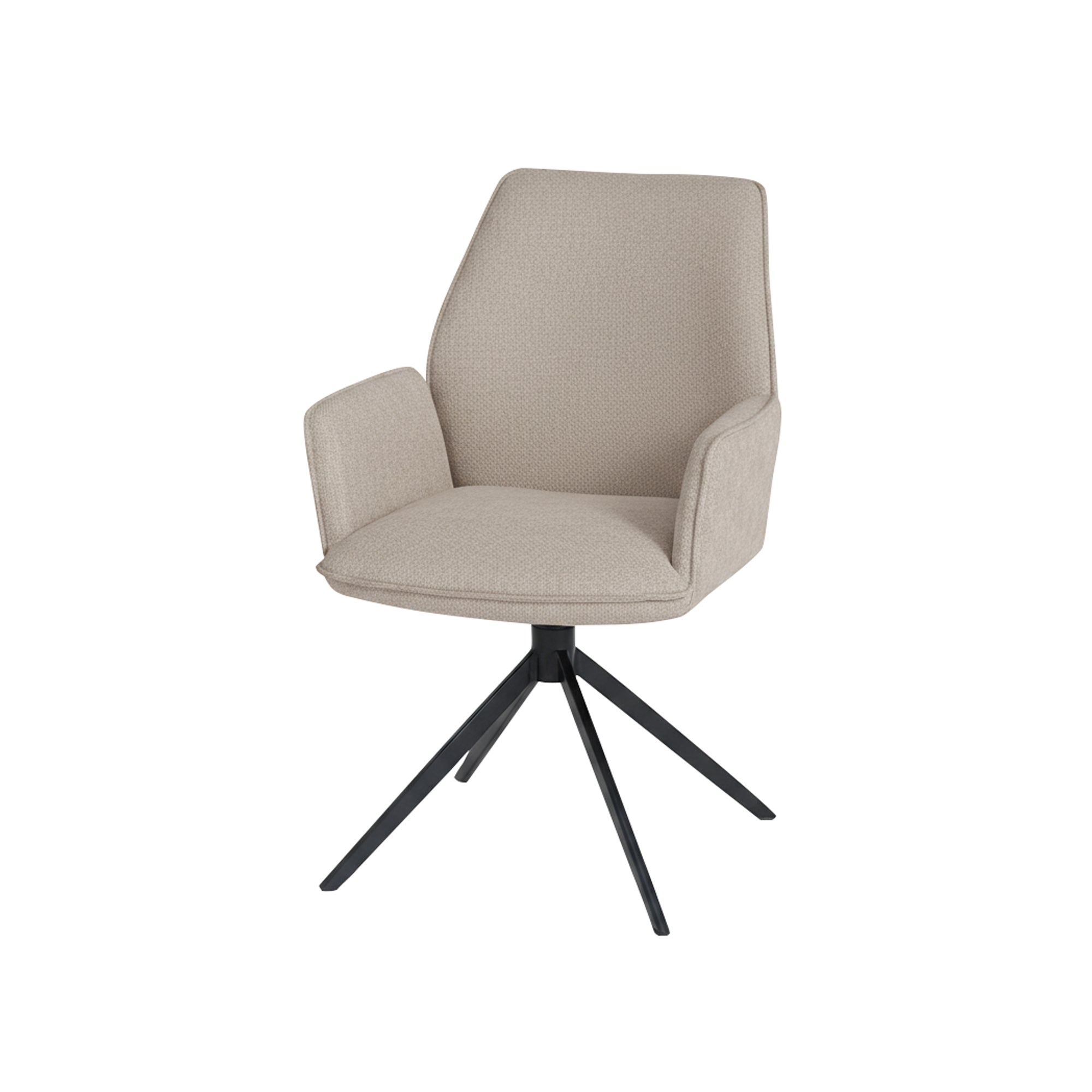 Riva eetkamerstoel draaipoot - Vibe beige, set van 2