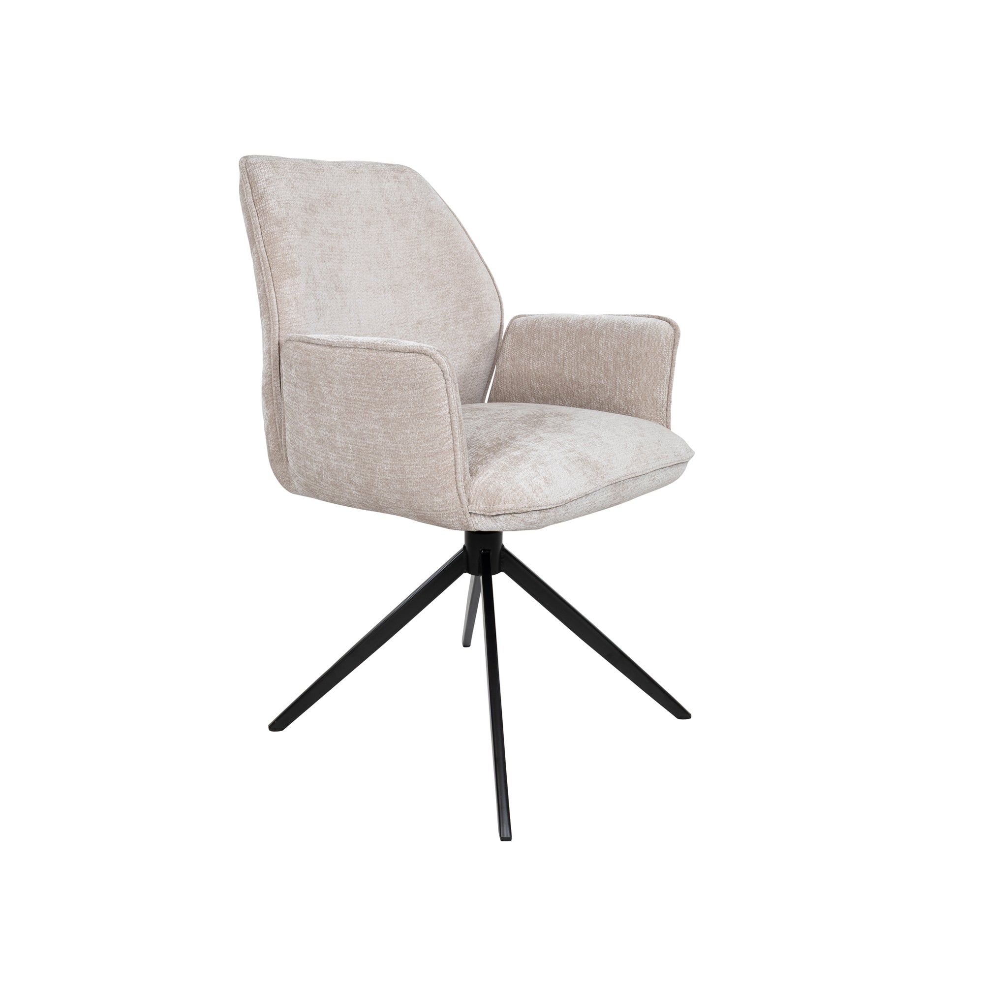 Riva eetkamerstoel draaipoot - Vibe beige, set van 2